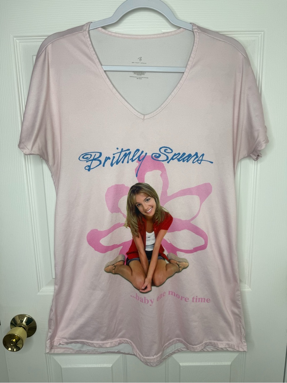 Britney Spears Nightgown Pink V-Neck Sleep Shirt Baby One More Time M